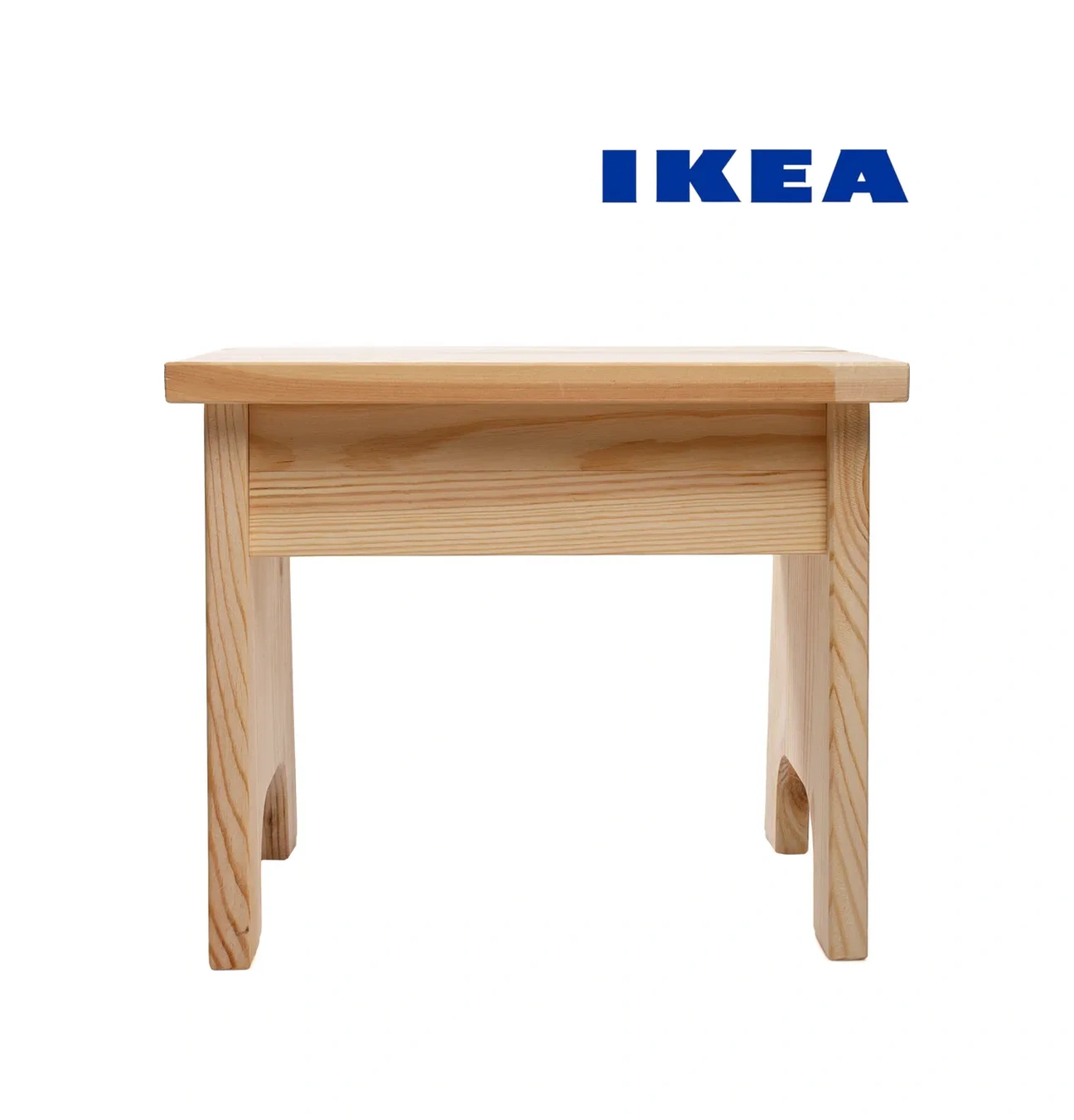 Ikea Ikea Masif Ahşap Mini Tabure 411851928 Açık Renk Ahşap