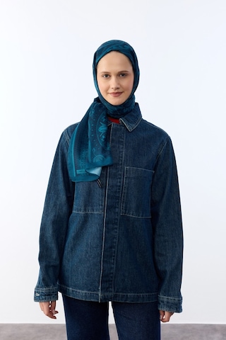 Mirsoy Scarf Mirayze Etnik Desen Şal Turkuaz