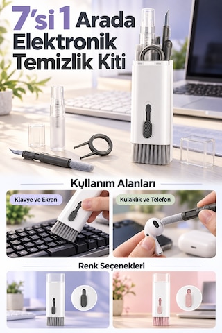 Mucit Home 7 İn 1 Çok Fonksiyonlu Kit Ekran Bilgisayar Laptop Klavye, Telefon, Kulaklık Airpod Temizleyici Kiti