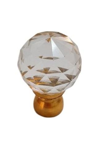 Kristal Tekli Gold Ayak 10 Mm Kulp / 6 Adet Altın