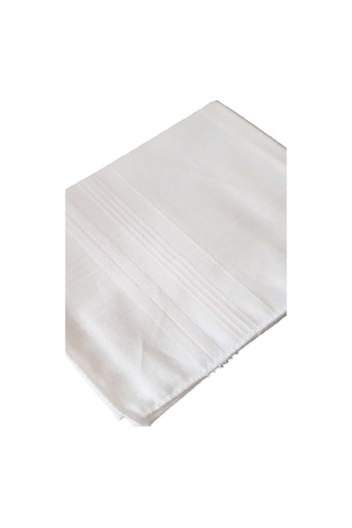 3 Lü Özel Paket Premium Erkek Mendil Seti %100 Pamuk 42x42 Cm Beyaz