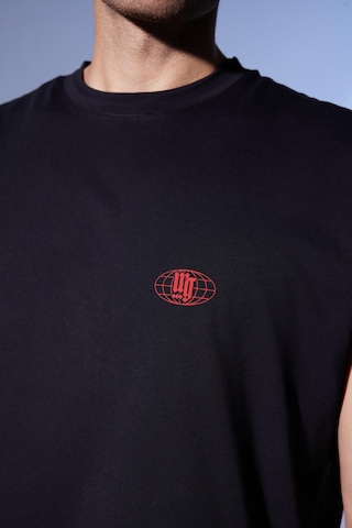 Woof Gym Connected By The Mindset Baskı Tank Top (Siyah)