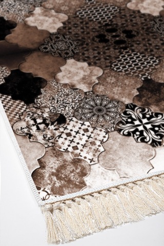 Eko Trend Djt Yıkanabilir Kaymaz Taban 3 Lü Yatak Odası Takımı Mu120 Patchwork Kahve