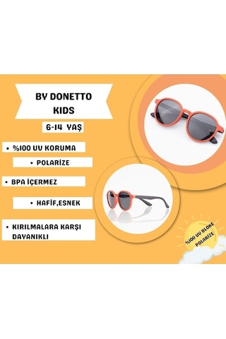 Mat Kırmızı Siyah 5-12 Yaş Polarize Ve %100 Uv Korumalı-çocuk Güneş Gözlüğü Kırmızı - Siyah