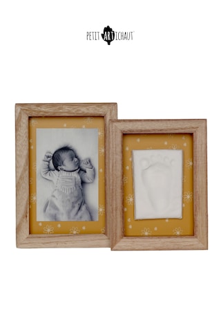 Petit Artichaut Bebek El Ayak İzi Ve Fotoğraf Çerçevesi 22x4,2x17 Cm Sarı