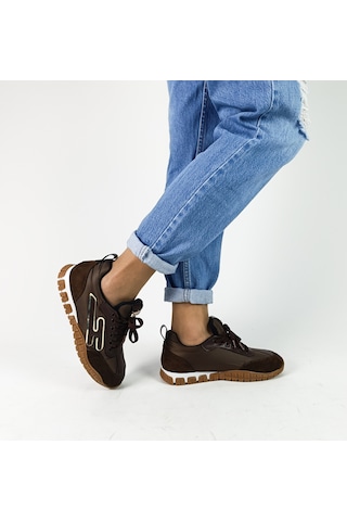 Gdt Ayakkabı Kahve Renk Bağcıklı 36-37-38-39-40 Numara Kadın Sneaker Kadın Spor