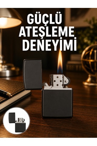 Çakmak Parlak Siyah Doldurulabilir Hedyelik Eşya Yeni Nesil - Lisinya Ahşap