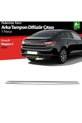 Renault Megane 4 Krom Arka Tampon Difüzör Çıtası 2020 Üzeri