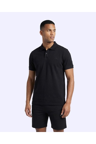 Kappa Fausto Erkek Siyah Regular Polo Yaka Tişört