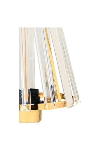 Gerçek Kristal Cam Başlık Gold Metal Gövdeli Yatak Odası Abajur Salon Lambası Altın