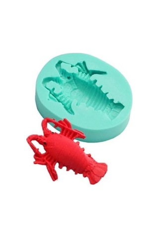 Soulader Lobster Şekilli Silikon Kalıp - Pasta, Çikolata, Sabun, Alçı Ve Fondan İçin Çok Amaçlı Mutfak Ve El Sanatları Kalıbı Yeşil