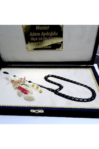 Erzurum Oltu Taşı Tesbih Özel Kutulu Koleksiyon 10,5mm Eskitme Model