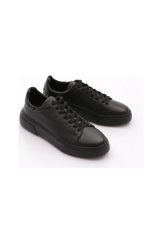 Dgn Toby Erkek Hakiki Deri Sneaker Ayakkabi Siyah