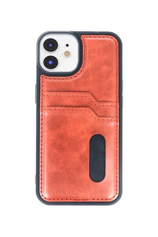 Apple Apple iPhone Uyumlu 11 Kılıf Sara Kartvizitli Deri Kılıf - Taba