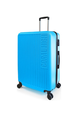 Coral High Abs Mavi Büyük Boy Valiz 16428 Mavi