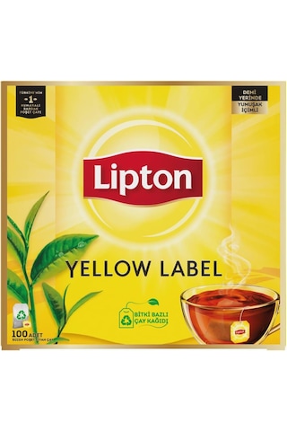 Lipton Yellow Label Bardak Poşet Çay 100'lü Paket X 4 Adet