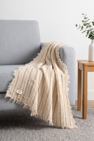 Çift Katlı Müslin Bebek Pike Örtü Yenidoğan Battaniyesi 85x95 Cm Bebek Pikesi Puset Örtüsü Kum