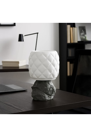 Modern Tasarım Masa Lambası Abajur Beyaz