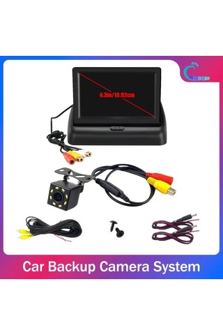 Motion003 1 10.92cm Fd Xfk-8 Kamera 10.92 Cm Katlanır Monitörlü Ters Görüş Kamerası Seti