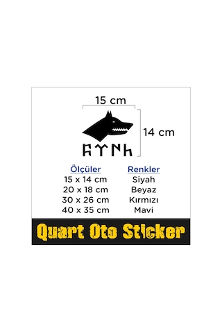 Kurt Ve Türk Sticker, Oto Araç Sticker