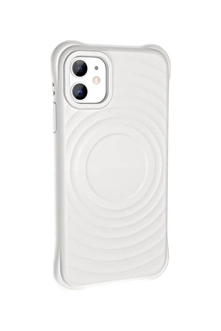 Apple Uyumlu iPhone 11 M-safe Şarj Özellikli Airbagli Mat Görünümlü Zore Hepi Kapak Beyaz