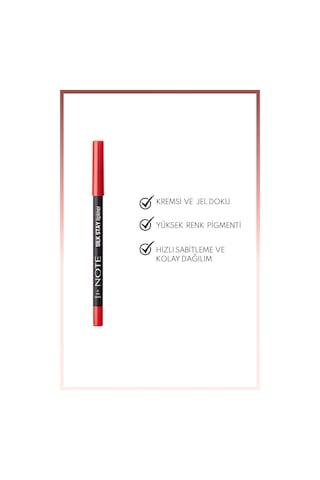 Note Cosmetique Silk Stay Lipliner Suya Dayanıklı İpeksi Dudak Kalemi 07 Cherry Silk - Kırmızı 07