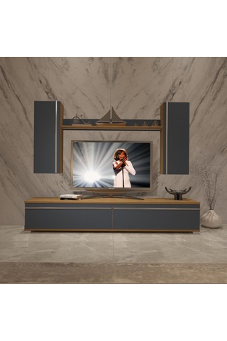Decoraktiv Eko 7 Mdf Std Tv Ünitesi Tv Sehpası Pera - Antrasit