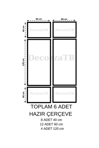 Dekoratif Boyanabilir Hazır Çerçeve