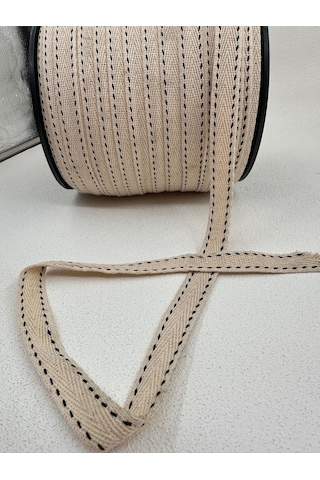 Paşateks 1.5 Cm Balıksırtı Şerit-5 Metre-açık Bej