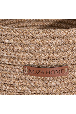 Koza Home Cesta El Yapımı Pamuklu Natural Hasır Dekoratif Sepet 3lü Set 25c