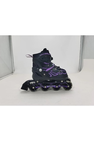 Vadi Mor Silikon Tekerli Ayarlanabilir Işıklı Paten S 31-34 Hp7128 Mor - Siyah