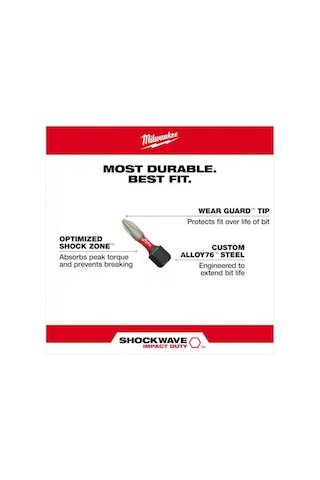 Milwaukee Bits Yıldız Uç Vidalama Matkap Ucu Ph2 X 25mm -5 Adet