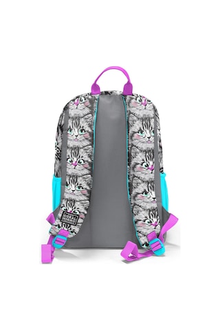 Coral High Gri Kedi Desenli Okul Sırt Çantası 23638
