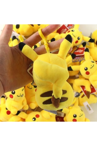 Pikachu 12cm Pokemon Peluş Oyuncak Figür Anahtarlık Çanta Süsü