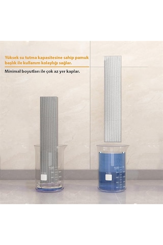 Pratik Taşınabilir Mini Mop Kendinden Sıkmalı Mini Temizlik Paspası Masa Üstü Mutfak Banyo Araba Mop Sunup Sn-37730
