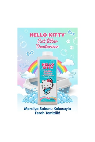 Hello Kitty Cat Litter, Kedi Kumu Deodorizer, Koku Giderici Sabun Kokulu 500gr