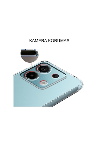 Xiaomi Uyumlu Redmi Note 12 Pro 5g Kapak Kamera Korumalı Tıpalı Şeffaf Silikon Kılıf