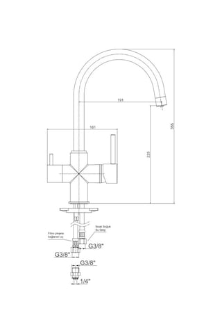 Eca Dual Flow Arıtmalı Eviye Mutfak Bataryası 102118137