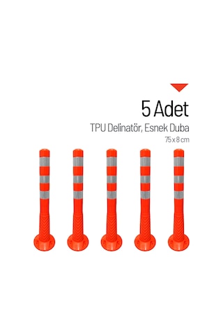 5'li Delinatör Seti 75x8 Cm Tpu, Esnek Duba-3585