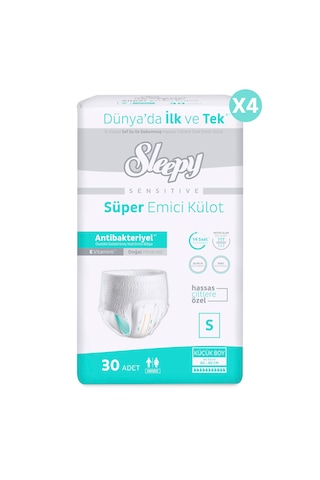Sleepy Sensitive Antibakteriyel Emici Külot Small 30x4 120 Adet S