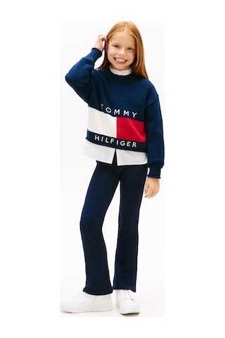 Tommy Hilfiger Kız Çocuk Tommy Foil Flare Tayt - Lacivert Dark Night Navy