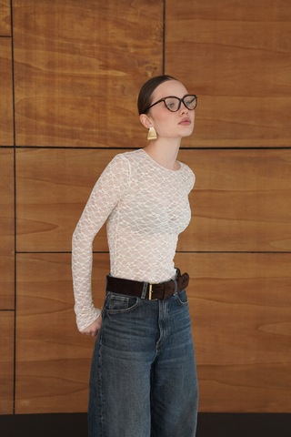 Verymoda Dantel Bluz F2092 Krem