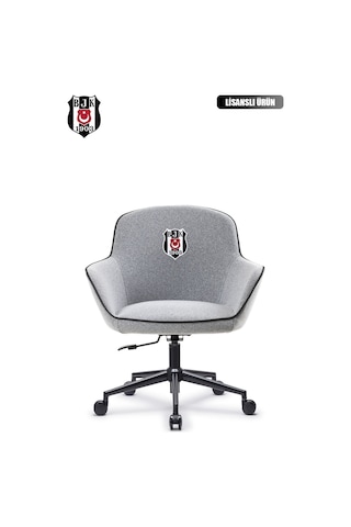 Fanchair X Beşiktaş Icon Gri Kumaş Çalışma Koltuğu-77
