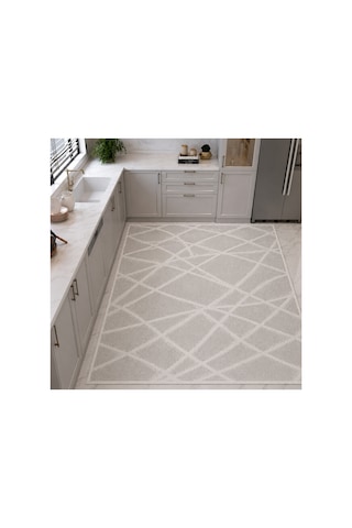 Modern Sisal 8002 Gri Krem Leke Tutmayan Kaymaz Taban Salon Mutfak Koridor Balkon Halısı