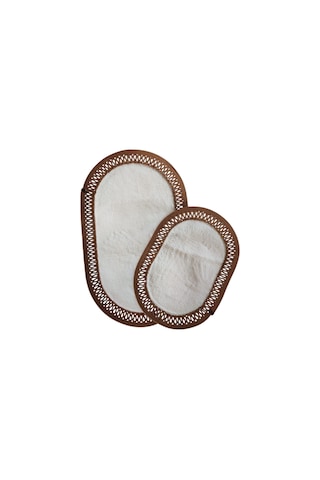 Nakkaş Home 2'li Jüt Peluşlu Klozet Takımı 2li Oval