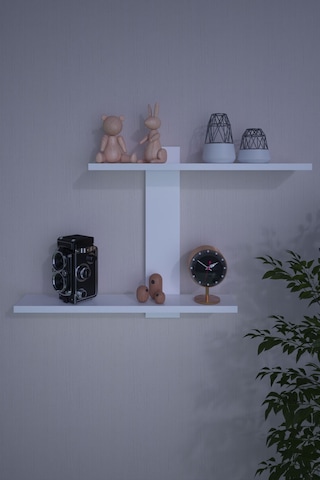 Dekorfim DF05104B Dekoratif Z Raf Kitaplık Duvar Rafı İkili Raf