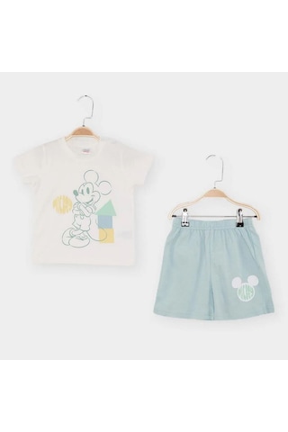 Çimpa Mickey Bebe Pijama Takımı 21741 Ekru