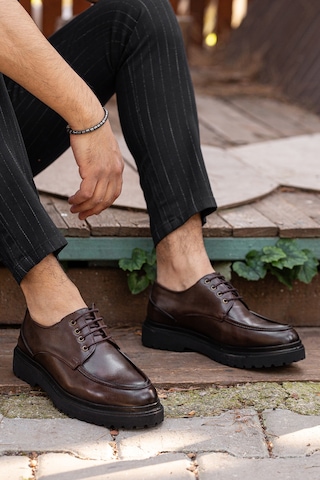 D0181 Günlük Ortopedik Erkek Klasik Ayakkabı Kahverengi