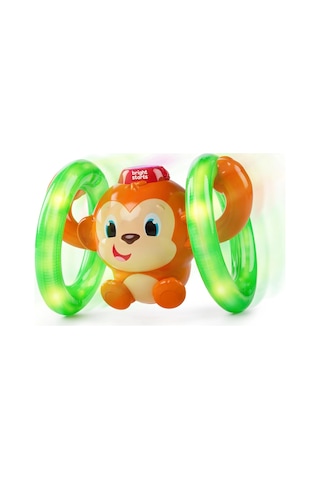 Bright Starts Roll & Glow Monkey 6 Ay Ve Üzeri İçin Işıklı Ve Sesli Emekleyen Bebek Oyuncağı
