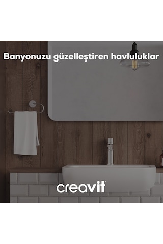 Creavit PL18805 Planet Yuvarlak Havluluk Krom
